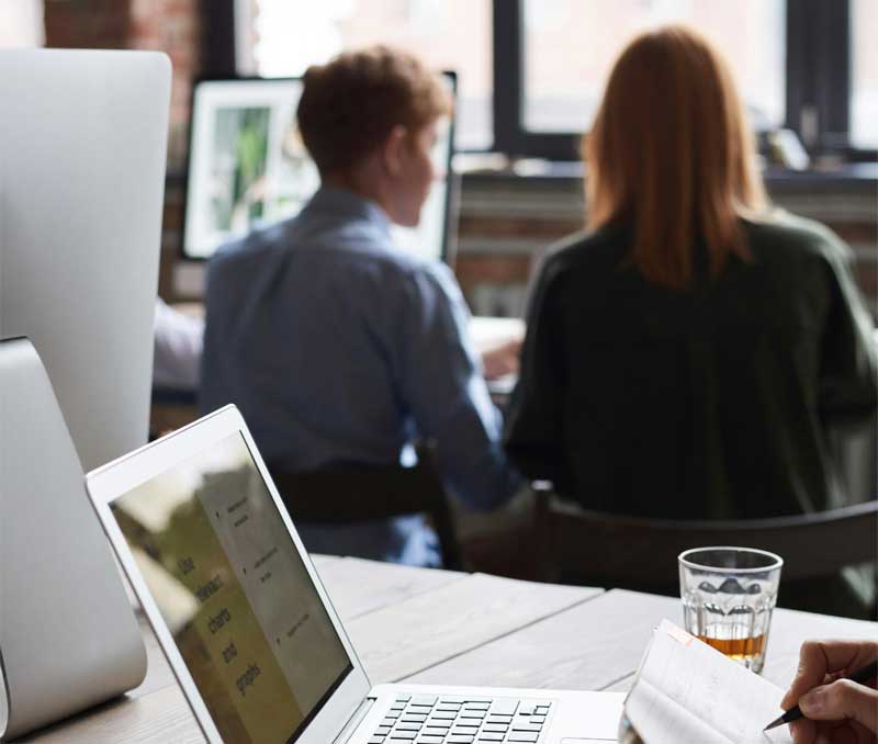 photo of coworkers in an office