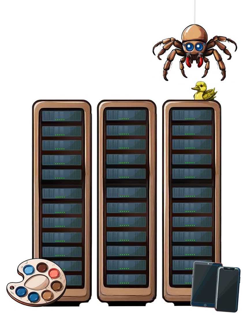 illustration of a computer server