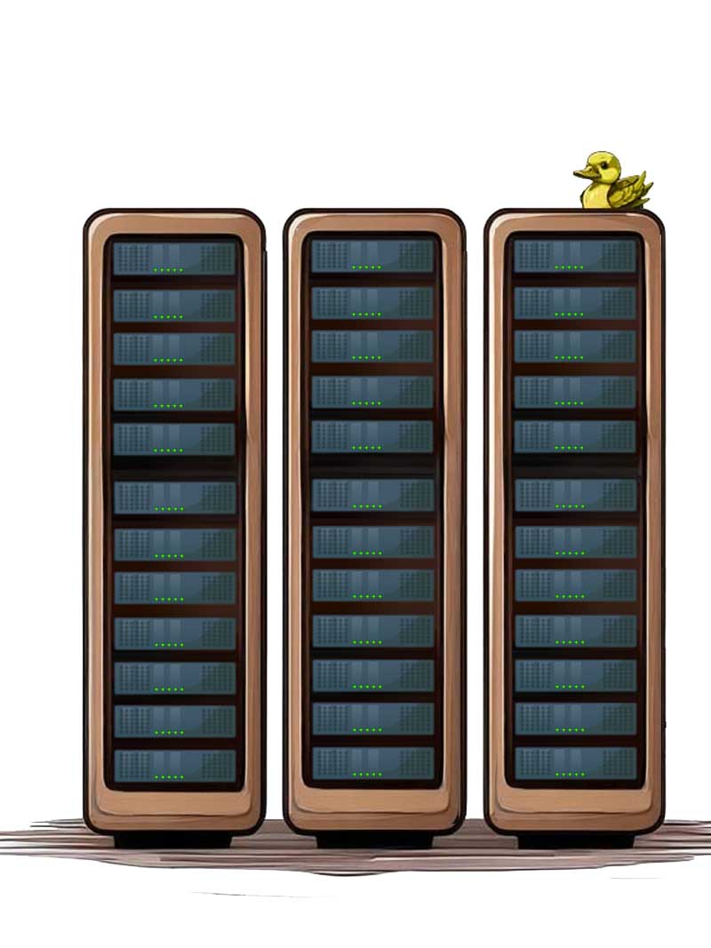 illustration of computer servers